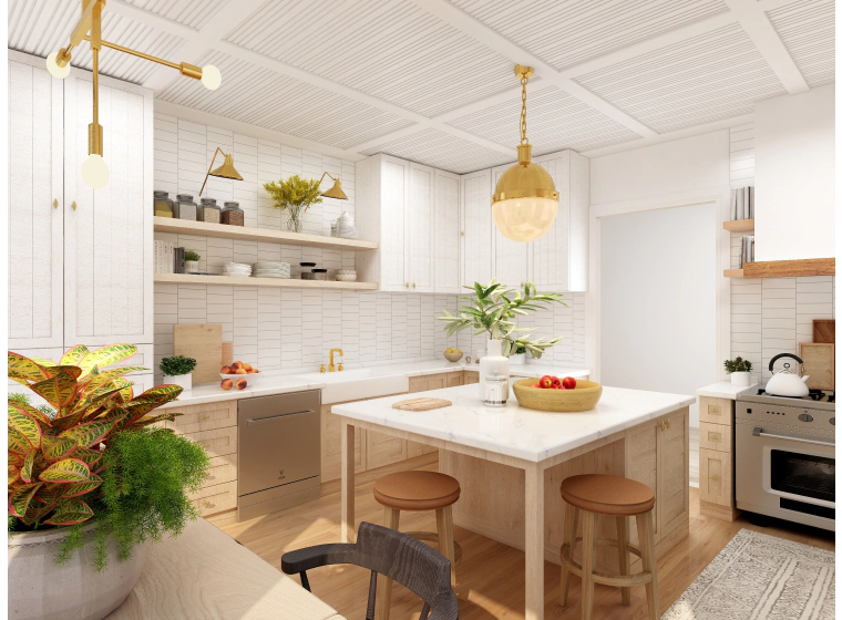 remodeled kitchen area